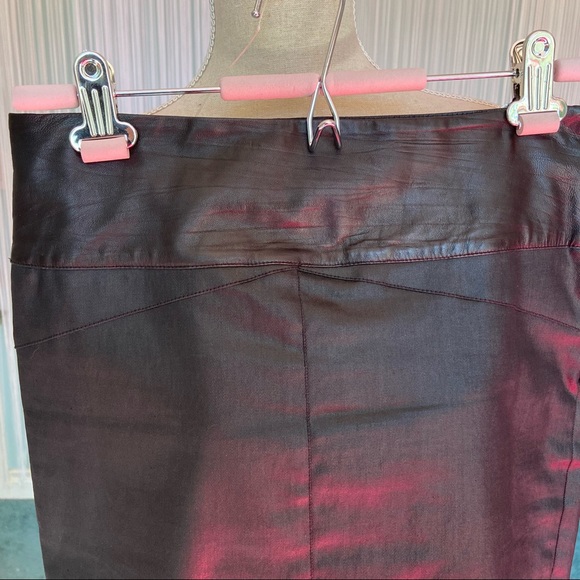 Robert Rodriguez Black Slim Skirt with Real Leather Waist Trim Size 4 - Picture 7 of 16